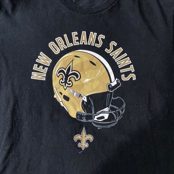 No size tag nfl team apparel new orleans saints helmet graphic tee - Picture 1 of 7